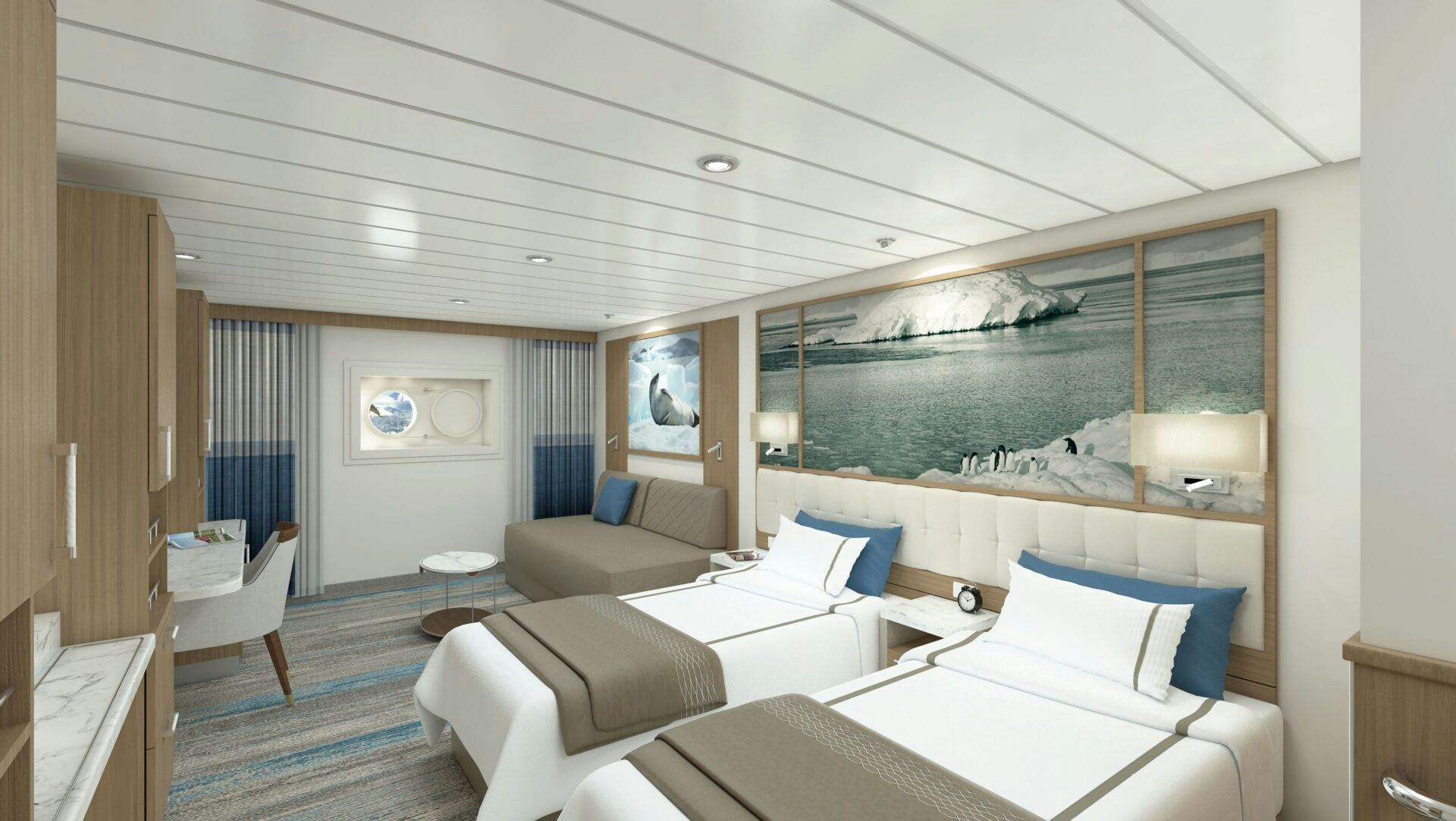 Aurora Stateroom Twin Share Bedroom